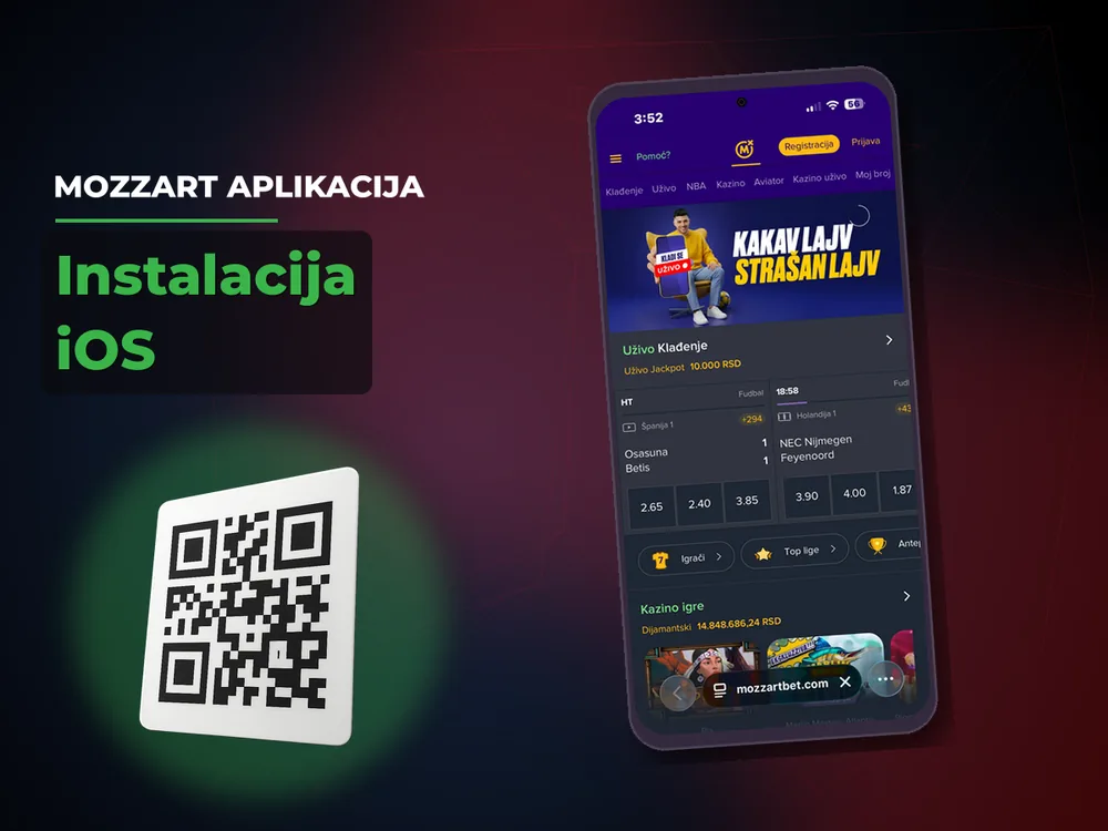 Mozzart Aplikacija - Instalacija iOS