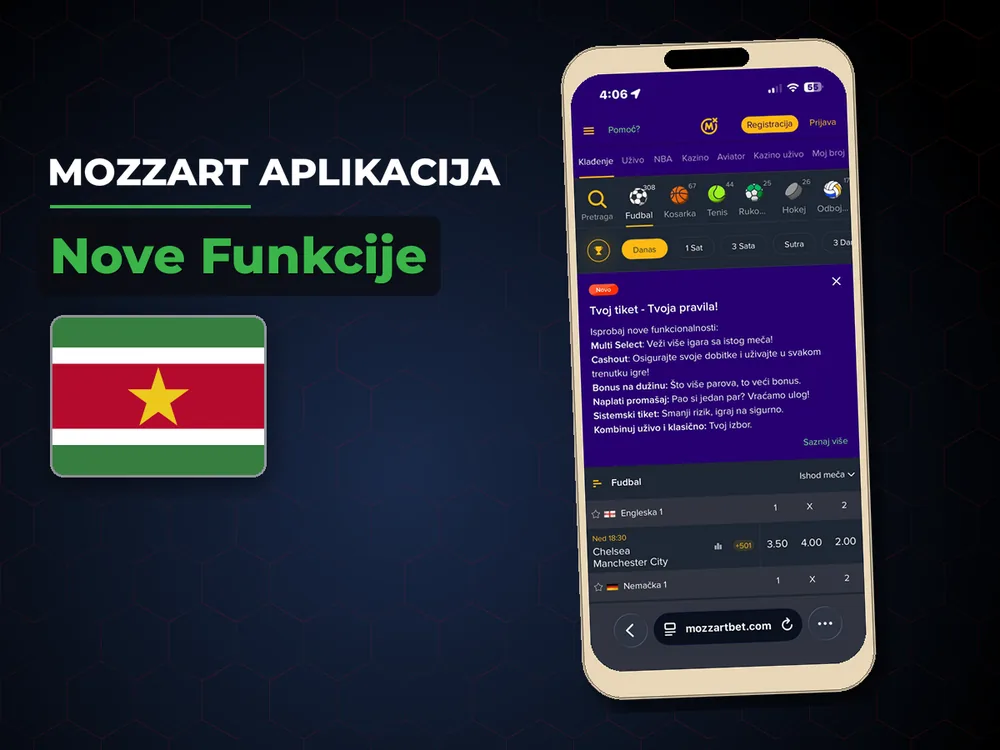 Mozzart Aplikacija - Nove Funkcije