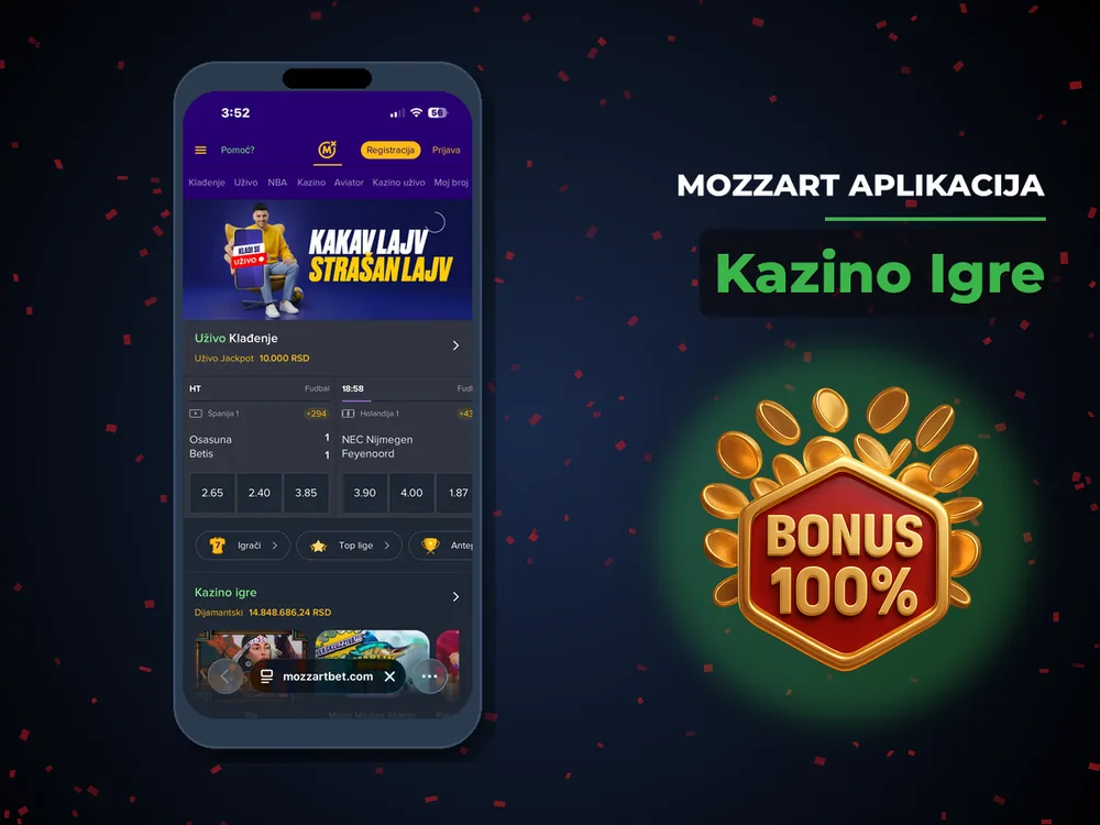 Mozzart Aplikacija - Kazino Igre
