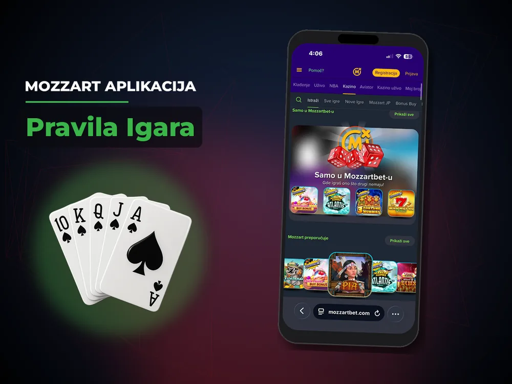 Mozzart Aplikacija - Pravila Igara