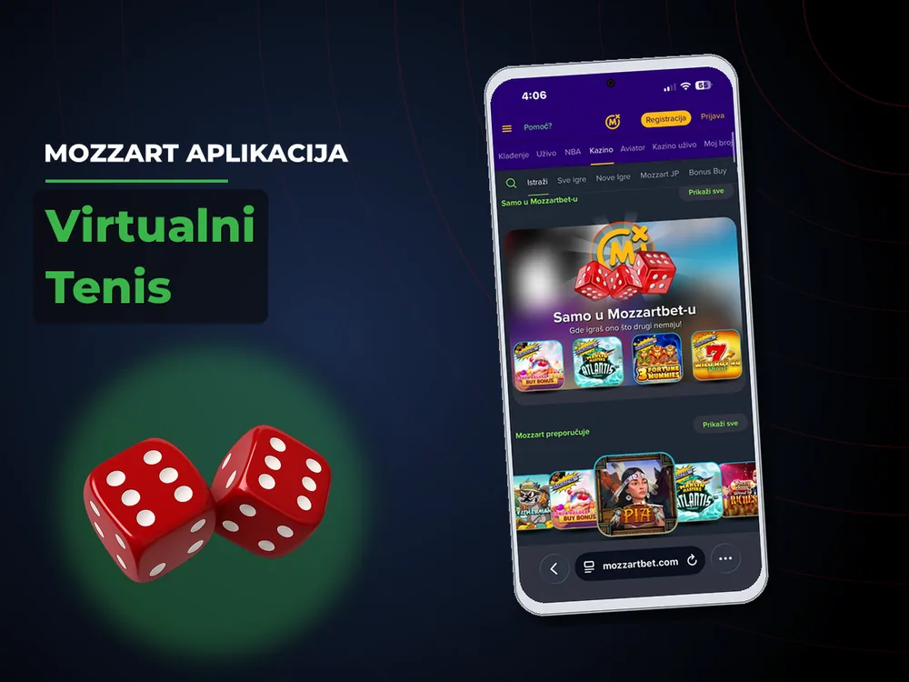 Mozzart Aplikacija - Virtualni Tenis
