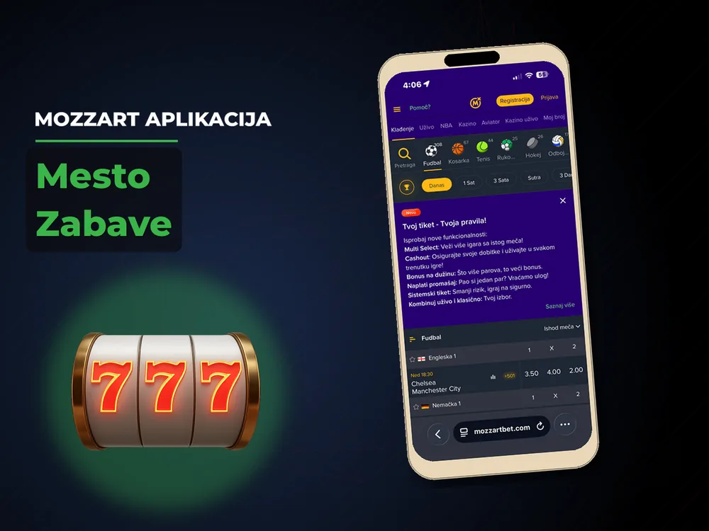 Mozzart Aplikacija - Mesto Zabave