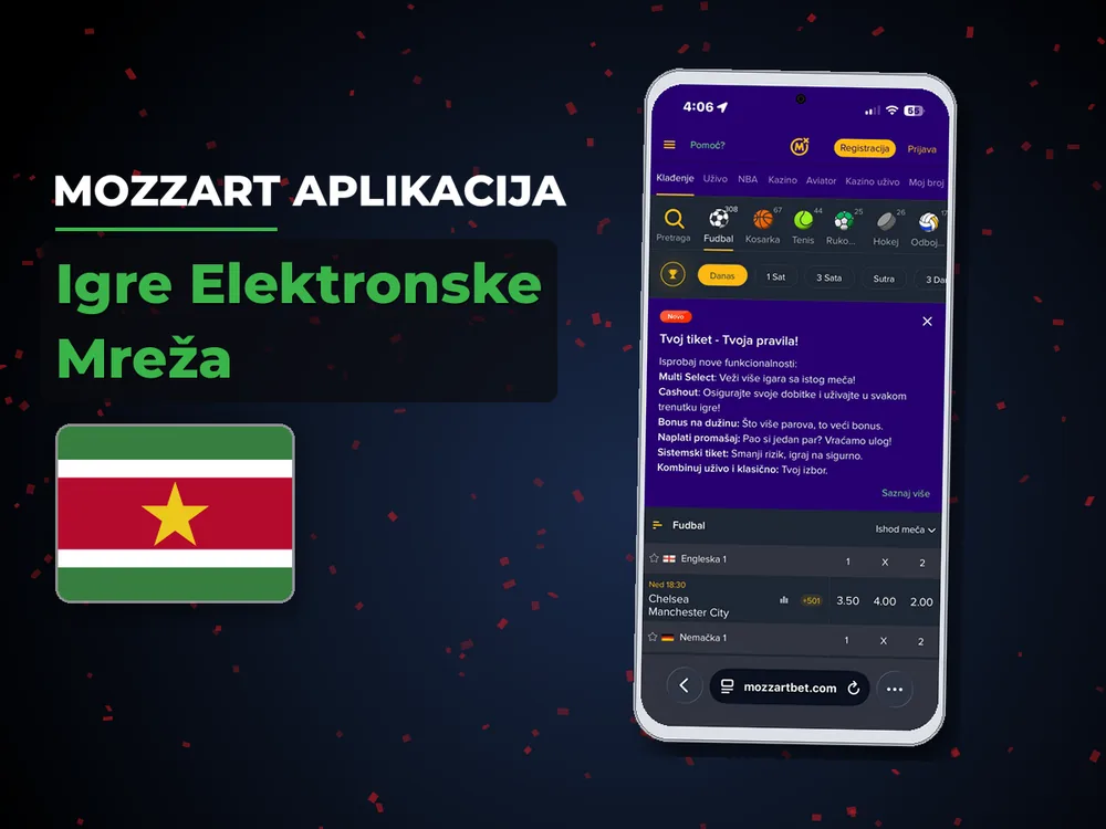 Mozzart Aplikacija - Igre Elektronske Mreža