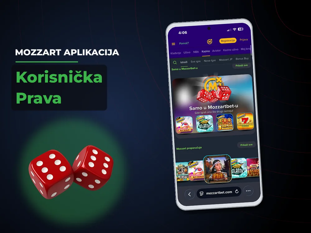 Mozzart Aplikacija - Korisnička Prava