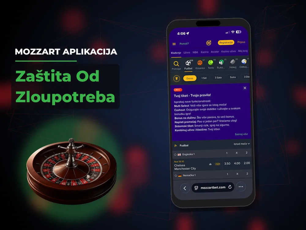 Mozzart Aplikacija - Zaštita Od Zloupotreba
