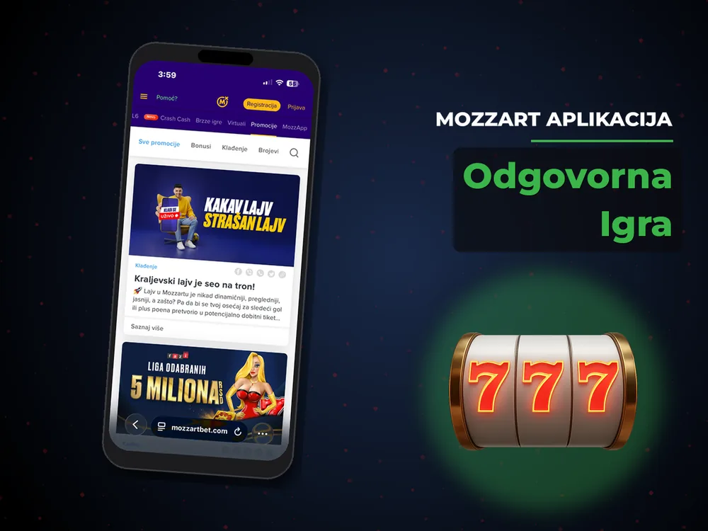 Mozzart Aplikacija - Odgovorna Igra
