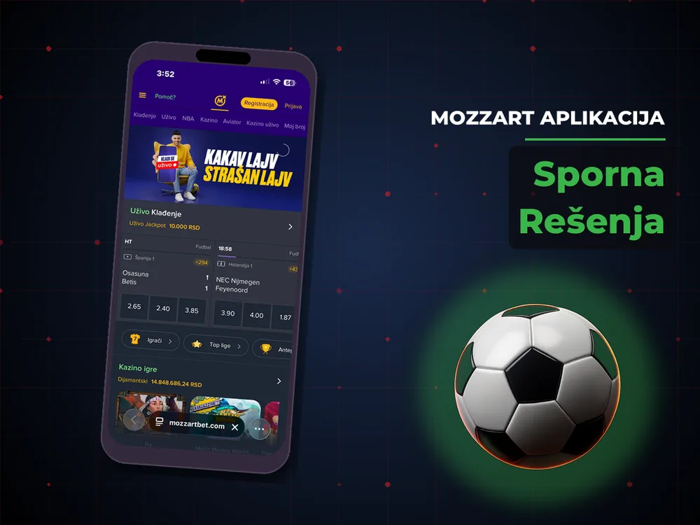 Mozzart Aplikacija - Sporna Rešenja